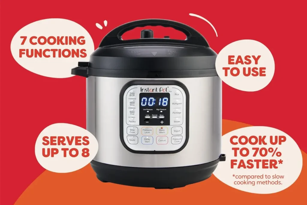 The Instant Pot Duo 7-in-1 electric pressure cooker pros and benefits