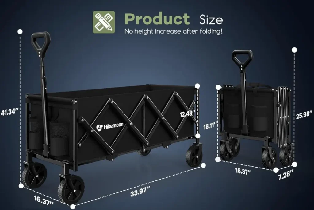 Hikemoon Collapsible Storage Crates dimension and size