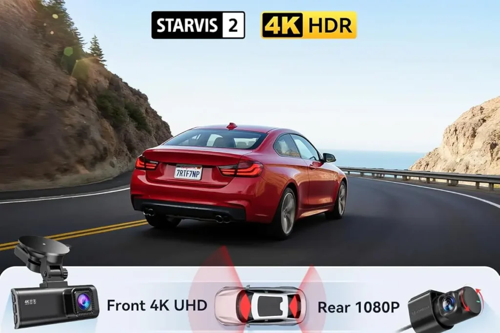 Redtiger 4K Dash Cam 360-degree vehicle coverage
