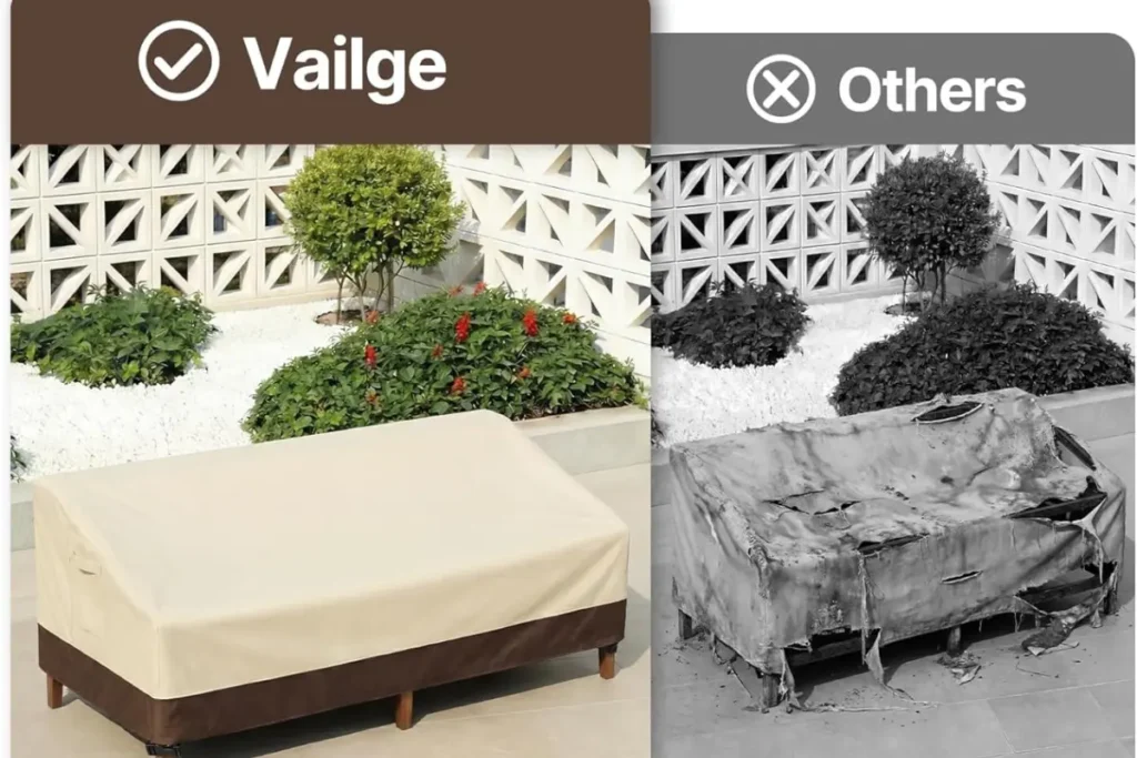 Vailge Heavy Duty Patio Sofa Cover compared to other sofa cover